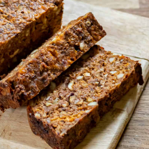Vegetable roast with pumpkin, sunflower seeds & mushrooms  with herbs