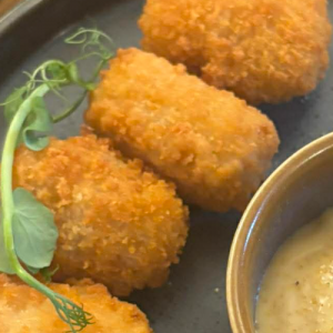 Cheese & ham potato croquettes